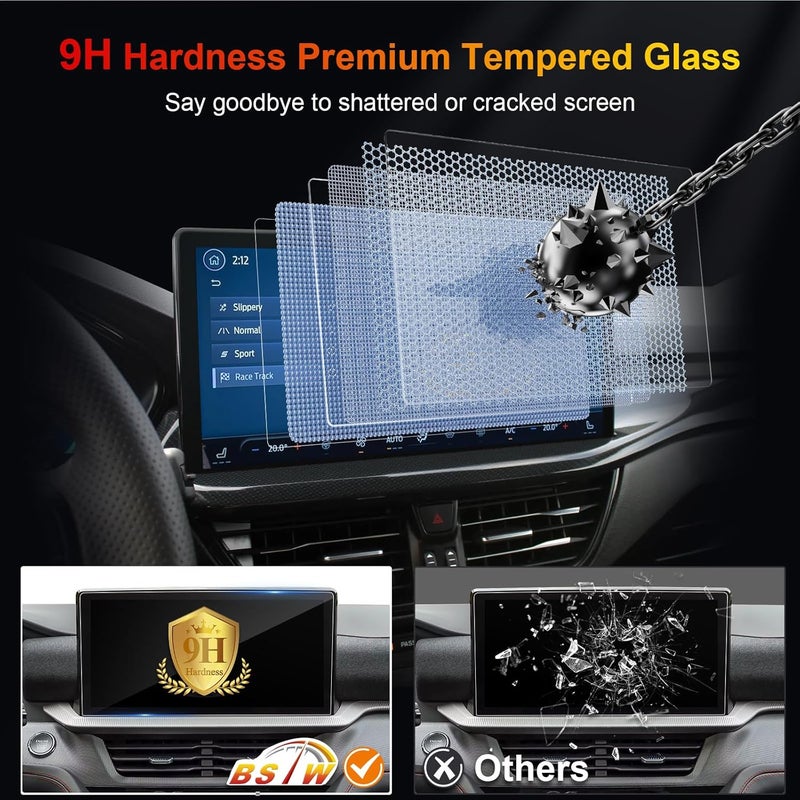 BSTW for 2023 Ford Escape Screen Protector for 2023-2025 Escape Platinum/ST-Line Elite/PHEV SYNC 4 13.2" Touchscreen for 2025 Escape Accessories Tempered Glass Protective Film (Escape 13.2-In HD) - Image 4